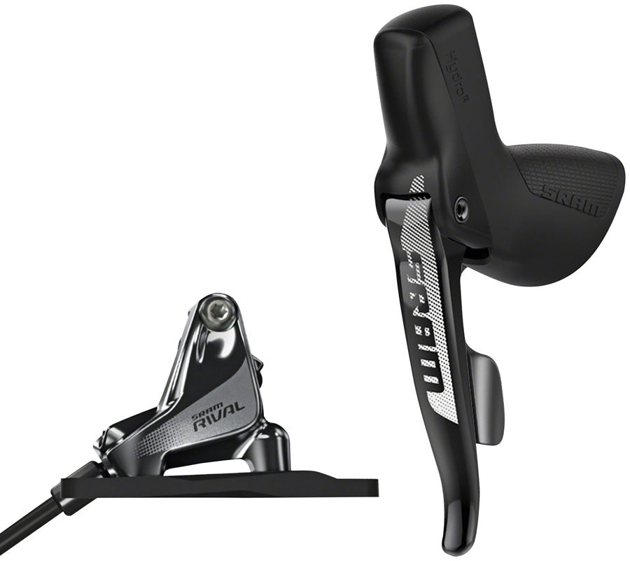 SRAM Rival 1 Disc Brake and Cable-Actuated Dropper Remote Lever - Left/Front, Flat Mount (20mm Offset), Black, A1