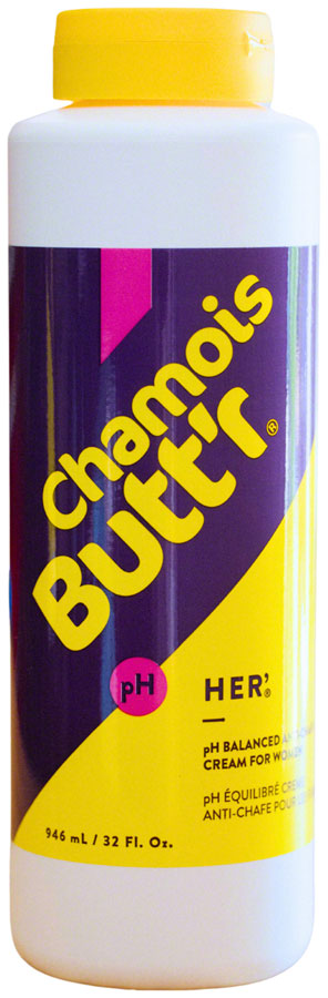 Chamois Butt'r Her' - 32oz MPN: 32OZHCB UPC: 657399000434 Anti Chafe Her' Anti Chafe Cream