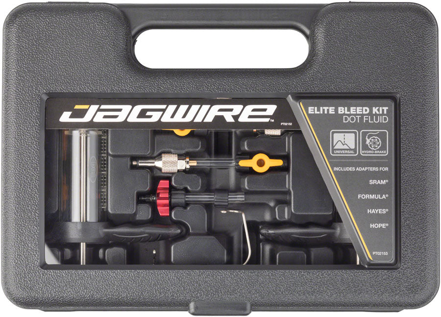 Jagwire Elite DOT Bleed Kit, includes SRAM Avid Formula Hayes Hope Adapters MPN: WST066 Brake Tool Elite Bleed Kit