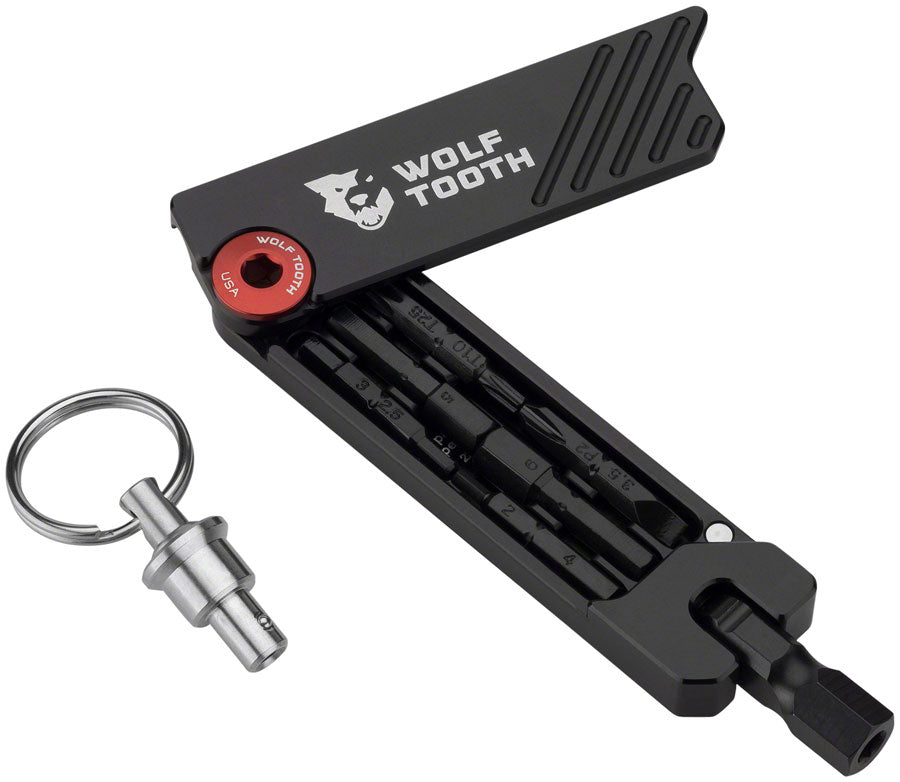 Wolf Tooth 6-Bit Hex Wrench Multi-Tool with Keyring - Red MPN: 6-BIT-KR-RED UPC: 810006805796 Bike Multi-Tool 6-Bit Hex Wrench Multi-Tool