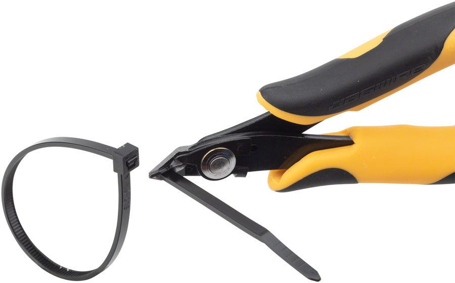 Jagwire Sport Zip-Tie Flush Cutter with Holding Function, Yellow/Black - Plier - Zip Tie Flush Cutter