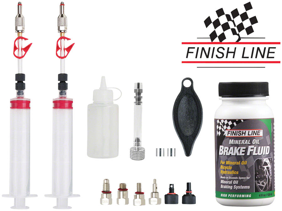 Jagwire Pro Mineral Oil Bleed Kit - Shimano, Magura, Tektro, TRP, Hayes, Adapters Included