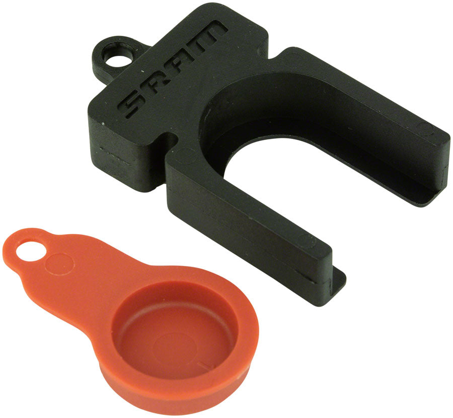 SRAM Monoblock Caliper 21mm Piston Removal Tool - For Level Ultimate/TLM/ eTap HRD, Includes Plug and Removal Block MPN: 00.5318.026.000 UPC: 710845838965 Brake Tool Piston Removal Tool
