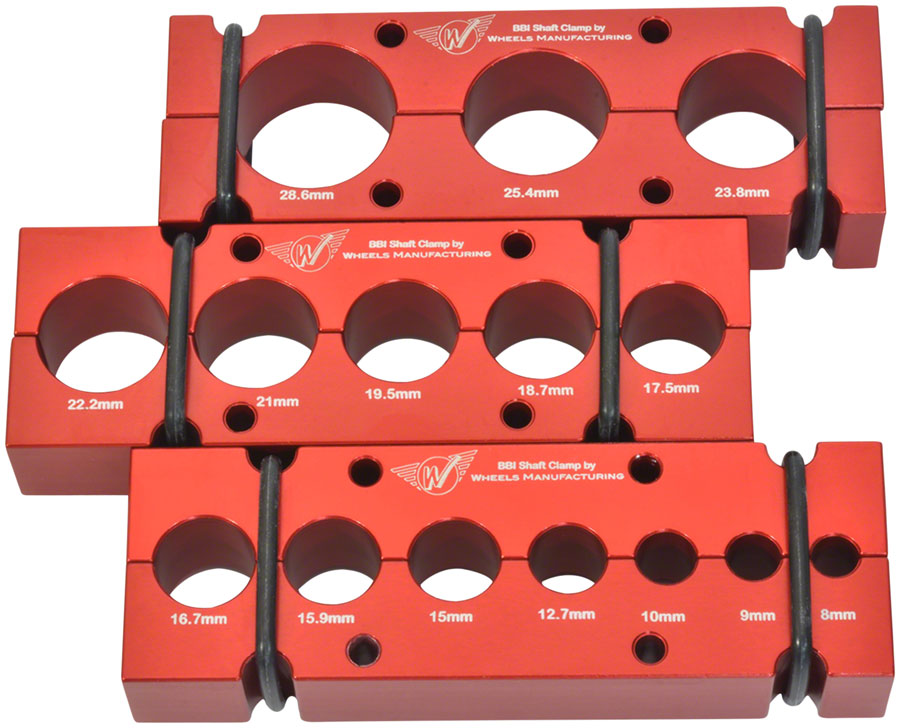 Wheels Manufacturing BBI Shaftclamp, Set of 3, Red MPN: ST0005 UPC: 811079026767 Suspension Tool BBI Shaft Clamp