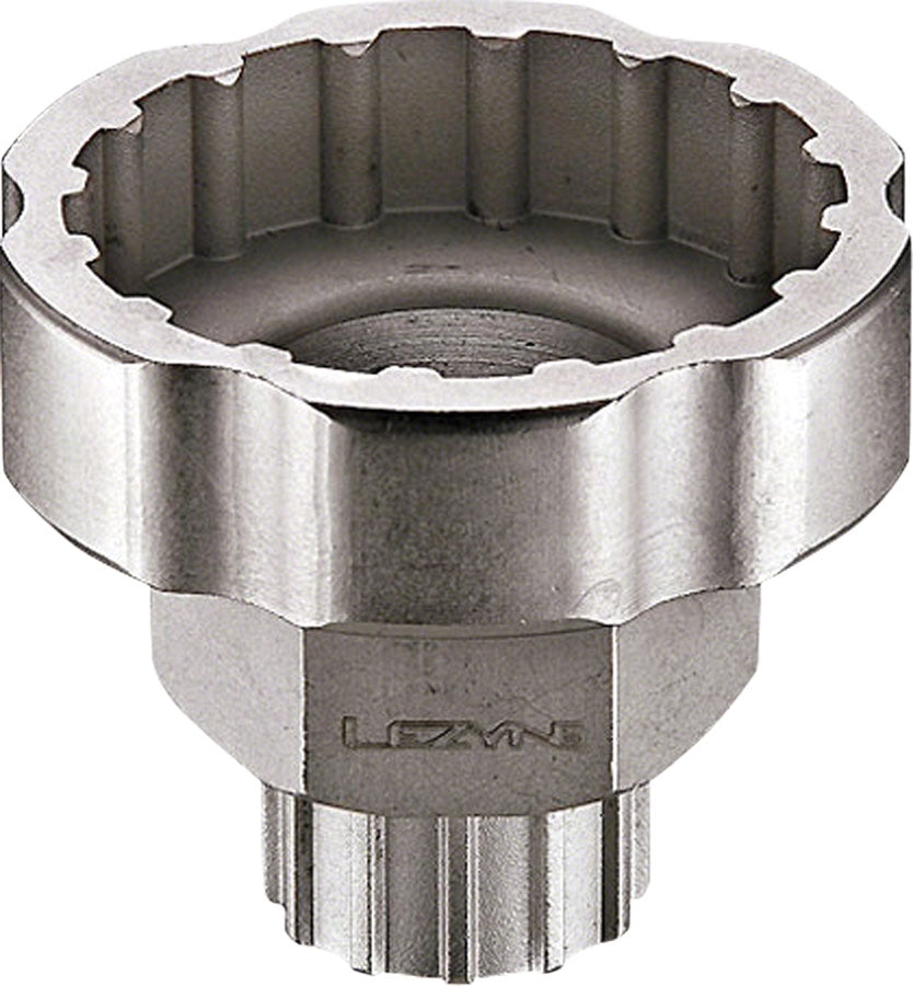 Lezyne External Bottom Bracket and Cassette Lockring 2 tools in 1 Combo Tool: Silver - Bottom Bracket Tool - Bottom Bracket Tool