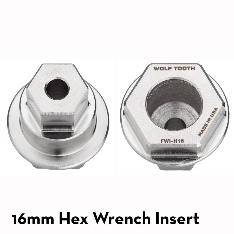 Wolf Tooth Pack Wrench Insert 16mm Hex MPN: FWI-H16 UPC: 812719026765 Other Tool Pack Wrench Steel Hex Inserts