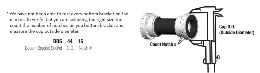 Wolf Tooth Bottom Bracket Tool - BBS4816, 16 Notch, 48mm MPN: BBS4816 UPC: 812719028837 Other Tool Bottom Bracket Tools