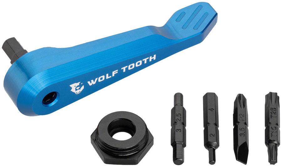 Wolf Tooth Axe Handle Multi-Tool - Blue MPN: AXLE-TOOL-BLU UPC: 810006805895 Bike Multi-Tool Axle Handle Multi-Tool