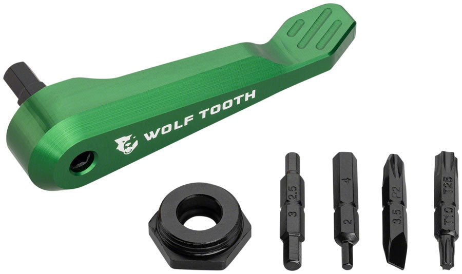 Wolf Tooth Axe Handle Multi-Tool - Green MPN: AXLE-TOOL-GRN UPC: 810006805925 Bike Multi-Tool Axle Handle Multi-Tool