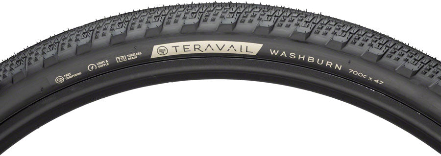 Teravail Washburn Tire - 700 x 47, Tubeless, Folding, Black, Light and Supple MPN: 19-000174 UPC: 708752392939 Tires Washburn Tire