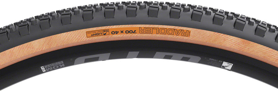 WTB Raddler Tire - 700 x 40, TCS Tubeless, Folding, Black/Tan, Light, Fast Rolling - Tires - Raddler Tire