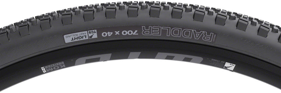 WTB Raddler Tire - 700 x 44, TCS Tubeless, Folding, Black, Light, Fast Rolling - Tires - Raddler Tire