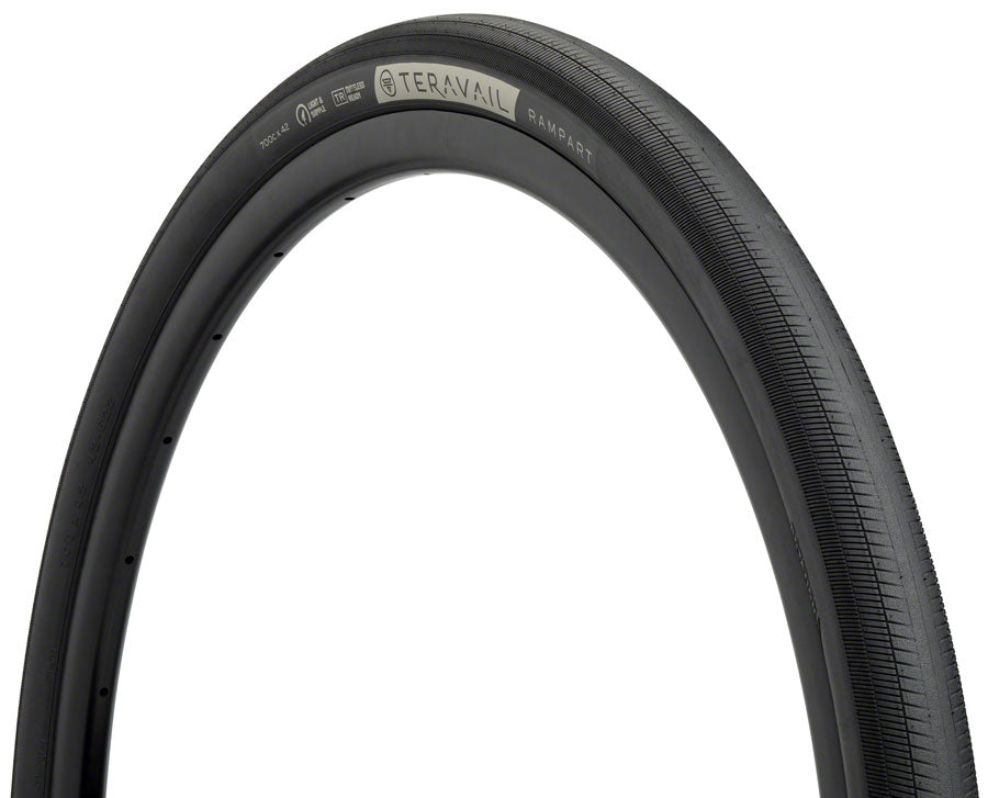 Teravail Rampart Tire - 700 x 42, Tubeless, Folding, Black, Light and Supple, Fast Compound MPN: 19-000076 UPC: 708752348257 Tires Rampart Tire