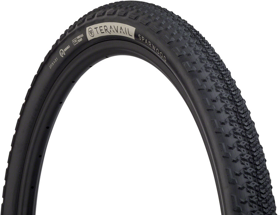 Teravail Sparwood Tire - 27.5 x 2.1, Tubeless, Folding, Black, Durable, Fast Compound