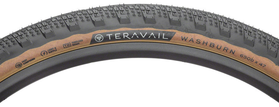 Teravail Washburn Tire - 650b x 47, Tubeless, Folding, Tan Teravail Washburn Tire - 650b x 47, Tubeless, Folding, Tan