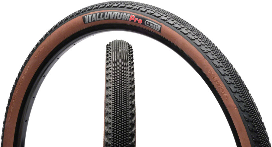 Kenda Alluvium Pro Tire - 700 x 40, Tubeless, Folding, Coffee Sidewall, 120tpi, GCT