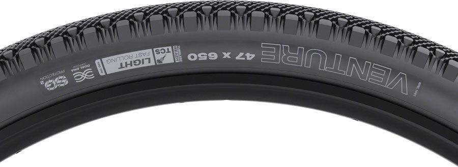 WTB Venture Tire - 650b x 47, TCS Tubeless, Folding, Black, Light, Fast Rolling, SG2 - Tires - Venture Tire