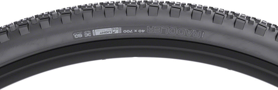 WTB Raddler Tire - 700 x 40, TCS Tubeless, Folding, Black, Light, Fast Rolling, SG2 - Tires - Raddler Tire