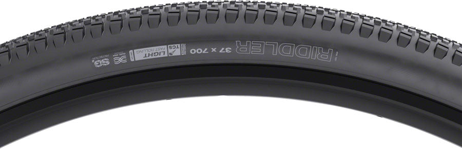 WTB Riddler Tire - 700 x 37, TCS Tubeless, Folding, Black, Light, Fast Rolling, SG2 - Tires - Riddler Tire