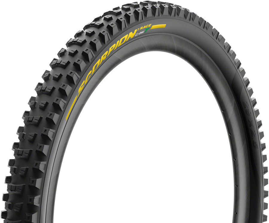 Pirelli Scorpion Race DH T Tire - 29 x 2.5, Clincher, Wire, Yellow Label, DualWALL+, SmartEVO DH MPN: 3907700 Tires Scorpion Race DH T Tire