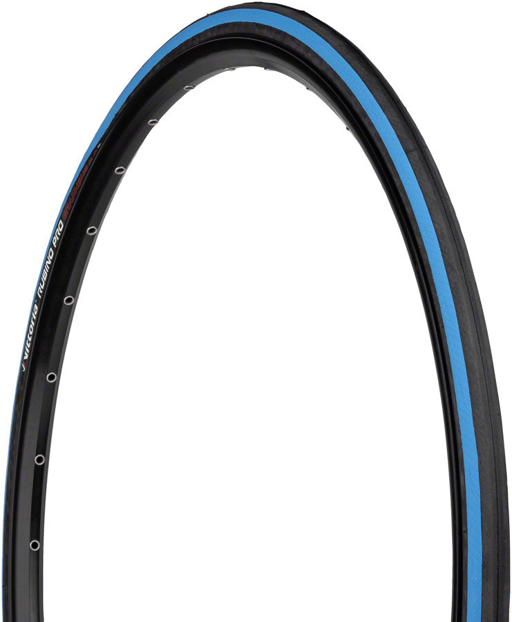 Vittoria Rubino Pro Tire - 700 x 25, Clincher, Folding, Black/Blue, G2.0