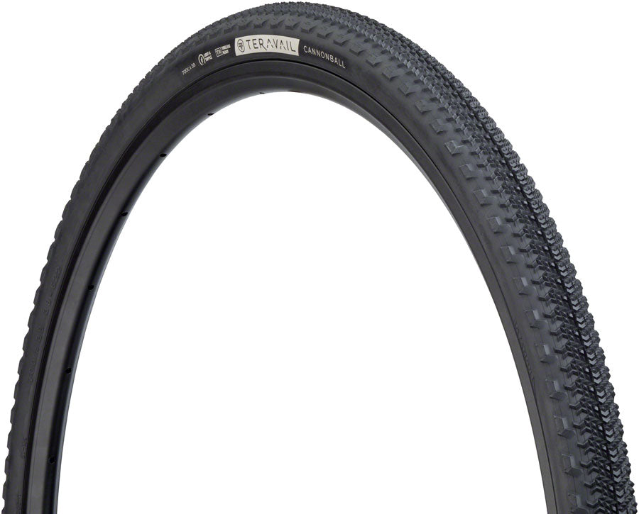 Teravail Cannonball Tire - 700 x 38, Tubeless, Folding, Black, Light and Supple, Fast Compound MPN: 19-000040 UPC: 708752182356 Tires Cannonball Tire