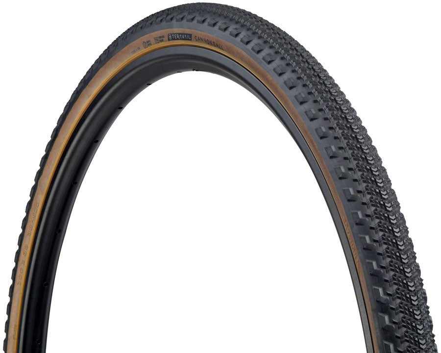 Teravail Cannonball Tire - 700 x 38, Tubeless, Folding, Tan, Durable, 60tpi, Fast Compound