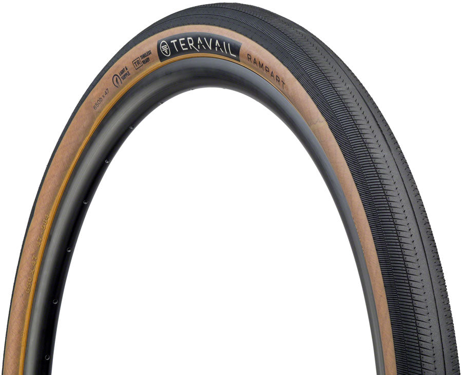Teravail Rampart Tire - 650b x 47, Tubeless, Folding, Tan, Light and Supple, Fast Compound MPN: 19-000028 UPC: 708752347793 Tires Rampart Tire