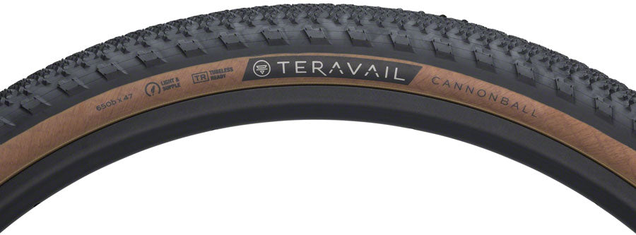 Teravail Cannonball Tire - 650b x 47, Tubeless, Folding, Tan, Light and Supple - Tires - Cannonball Tire
