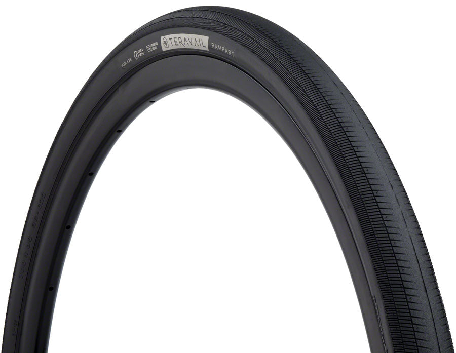Teravail Rampart Tire - 700 x 38, Tubeless, Folding, Black, Light and Supple, Fast Compound