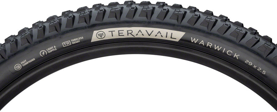 Teravail Warwick Tire - 29 x 2.5, Tubeless, Folding, Black, Light and Supple, Fast Compound - Tires - Warwick Tire