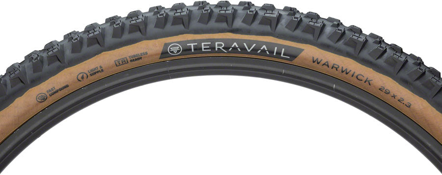 Teravail Warwick Tire - 29 x 2.3, Tubeless, Folding, Tan, Durable, Grip Compund - Tires - Warwick Tire
