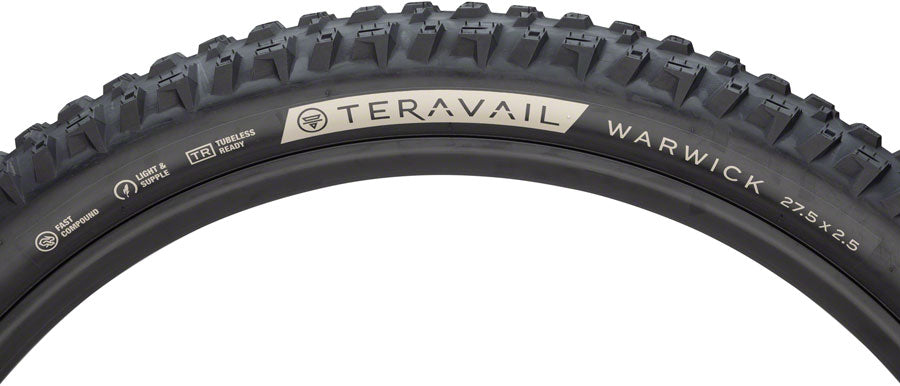 Teravail Warwick Tire - 27.5 x 2.5, Tubeless, Folding, Black, Light and Supple, Fast Compound - Tires - Warwick Tire
