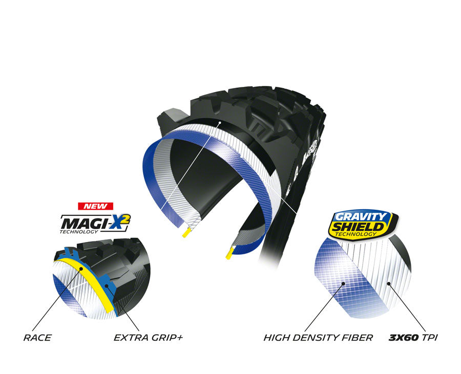 Michelin Wild Enduro Tire - 27.5 x 2.4, Tubeless, Folding, Black, 60tpi, Front, Magi-X, Ebike MPN: 21564 Tires Wild Enduro Front Tire