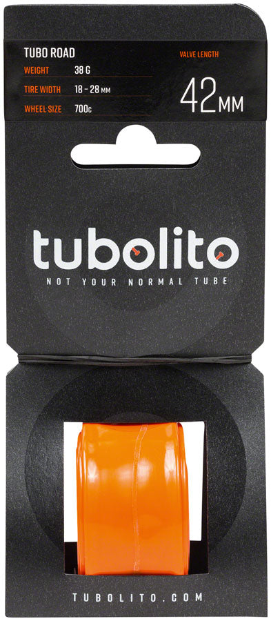 Tubolito Tubo Road Tube - 700 x 18-32mm, 42mm Presta Valve, Orange - Tubes - Tubo Road Tube