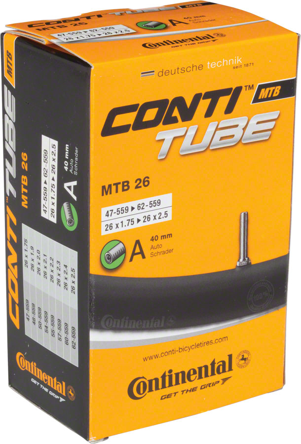 Continental Standard Tube - 26 x 1.75 - 2.5, 40mm Schrader Valve MPN: C1500526 Tubes Standard Tube
