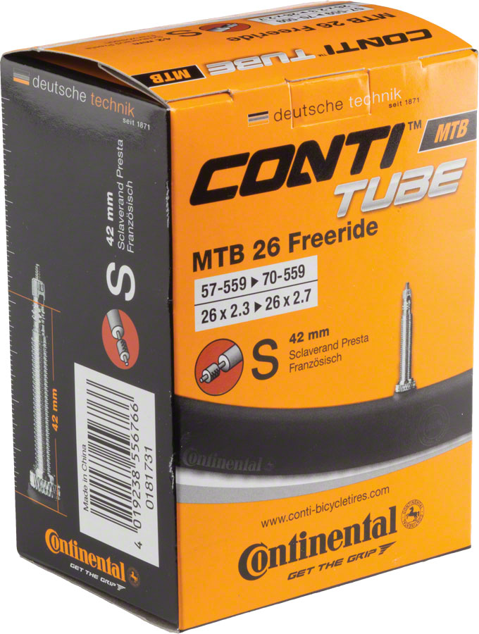 Continental Standard Tube - 26 x 2.3 - 2.7, 42mm Presta Valve MPN: C1500727 Tubes Standard Tube
