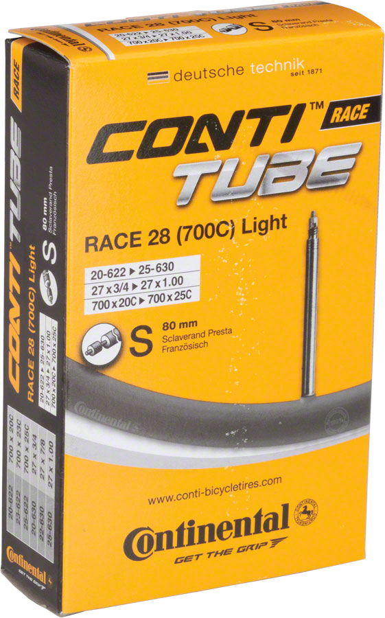 Continental Light Tube - 700 x 20 - 25mm, 80mm Presta Valve MPN: C1502227 Tubes Lightweight Tube