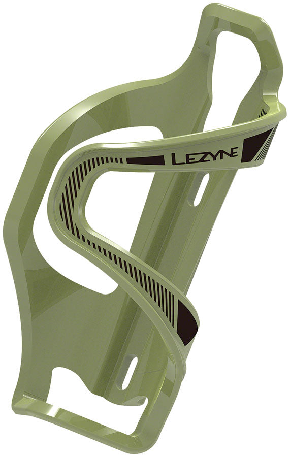 Lezyne Flow SL Water Bottle Cage - Left Side Entry, Army Green