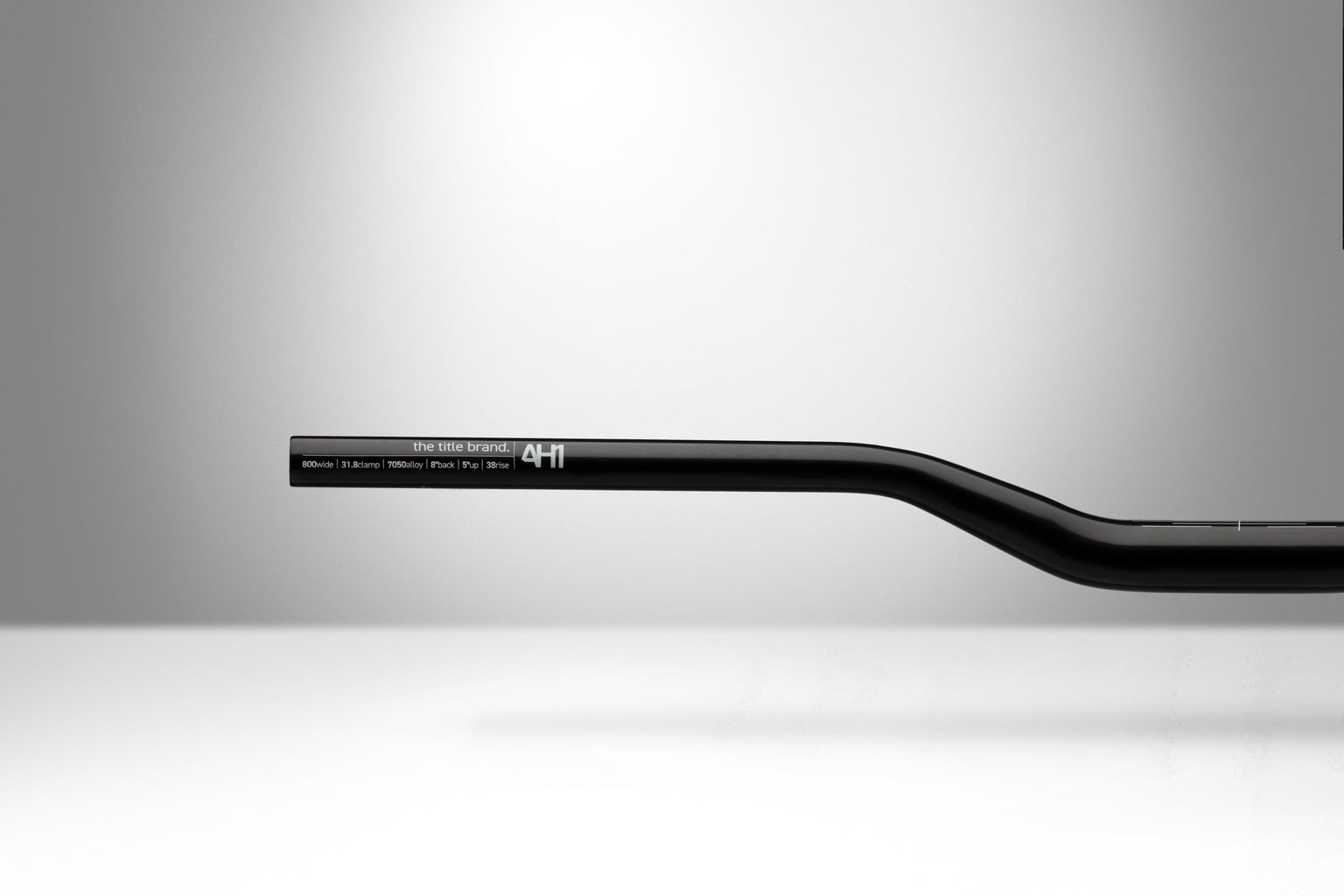 Title MTB AH1 Bars 31.8 Clamp - 38mm Rise Black - Flat/Riser Handlebar - AH1