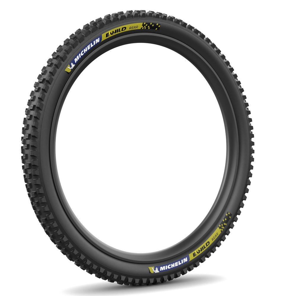 Michelin E-Wild Rear Racing Line Tire - 27.5 x 2.6, Tubeless, Folding, Blue & Yellow Decals MPN: 90532 UPC: 086699011640 Tires E-Wild Racing Line Tire
