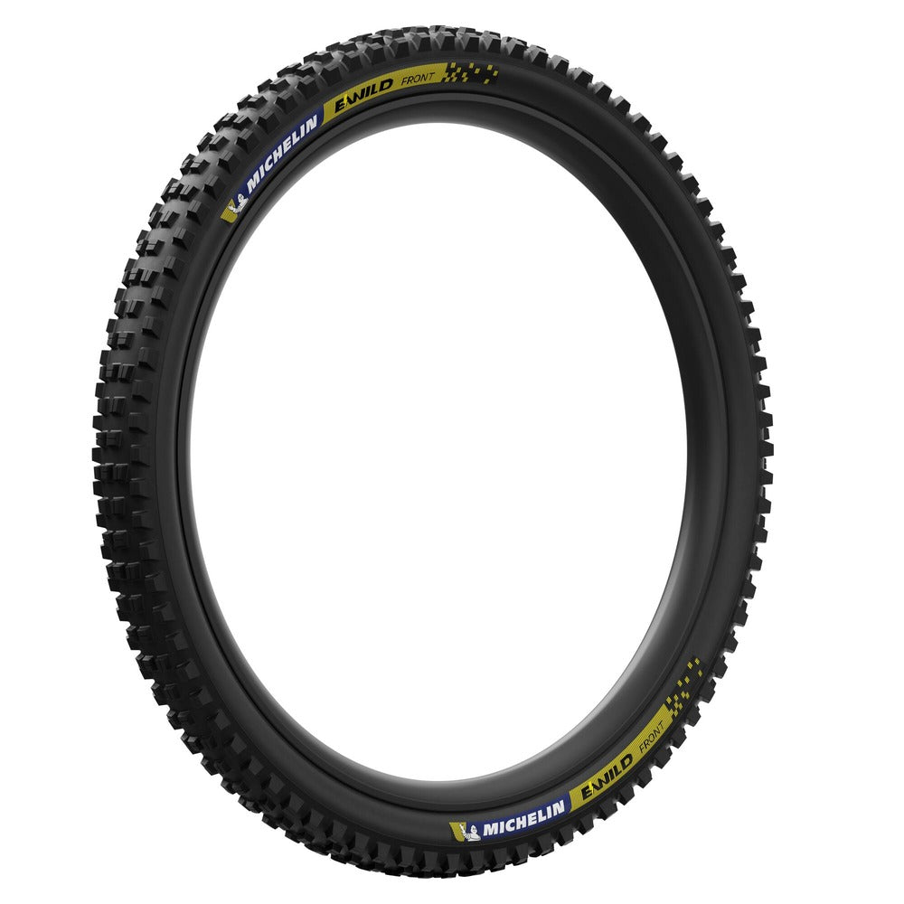 Michelin E-Wild Front Racing Line Tire - 29 x 2.4, Tubeless, Folding, Blue & Yellow Decals - Tires - E-Wild Racing Line Tire