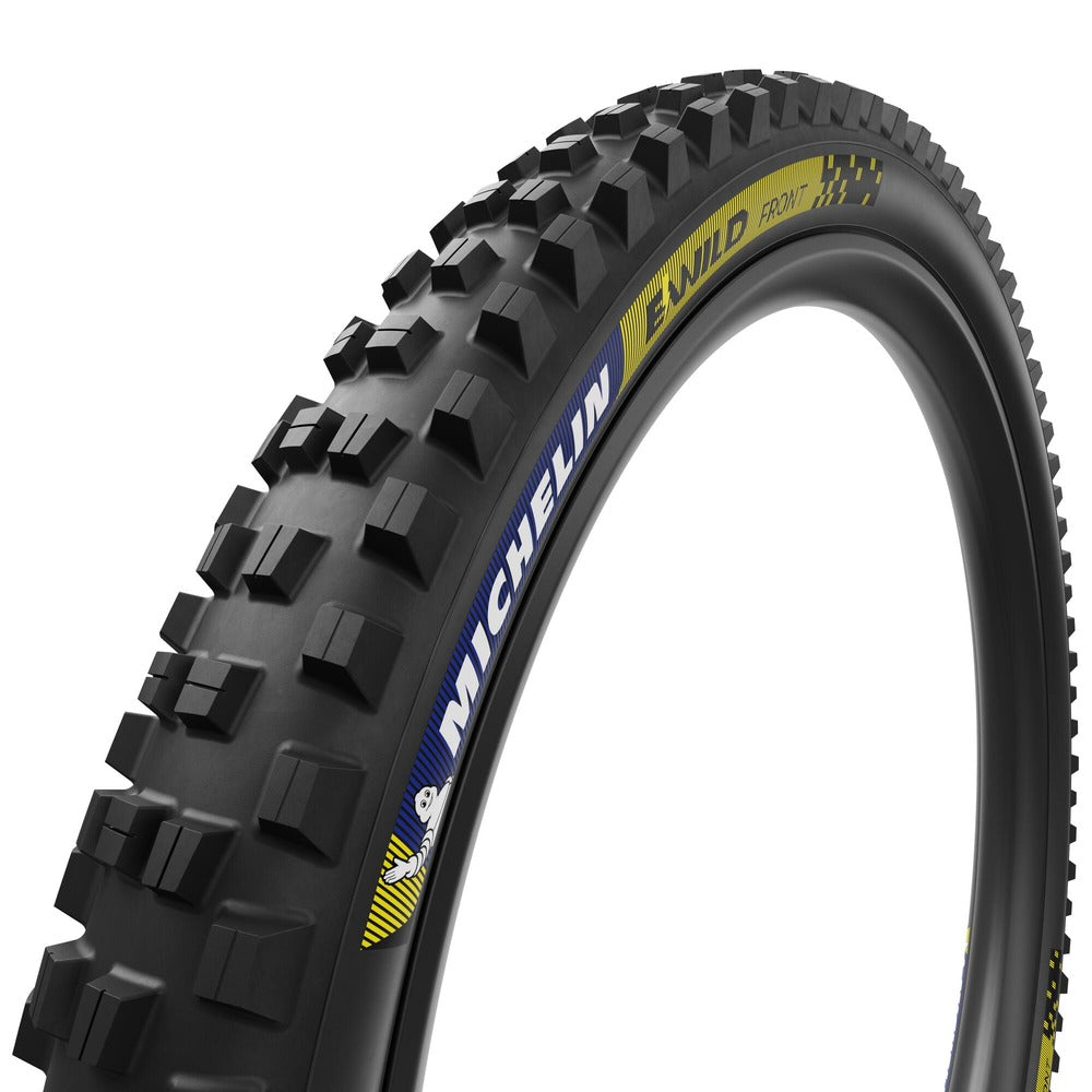 Michelin E-Wild Front Racing Line Tire - 29 x 2.6, Tubeless, Folding, Blue & Yellow Decals - Tires - E-Wild Racing Line Tire