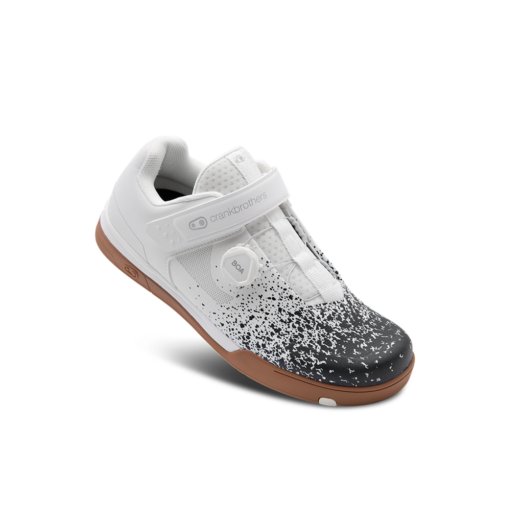 Crank Brothers Mallet BOA Clipless Shoe - Black White Gum Splatter, Size 10 - Mountain Shoes - Mallet BOA Clipless Shoe