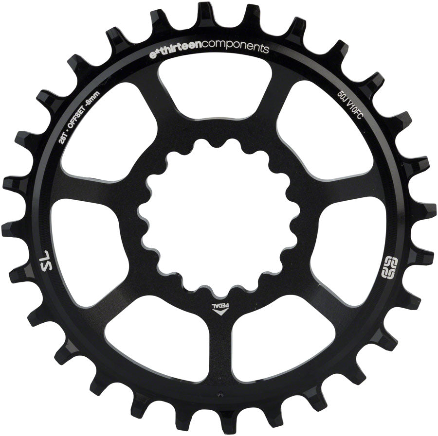 e*thirteen Direct Mount SL Guidering - 10/11/12-speed, 30T, Narrow Wide, Black - Direct Mount Chainrings - SL Guidering