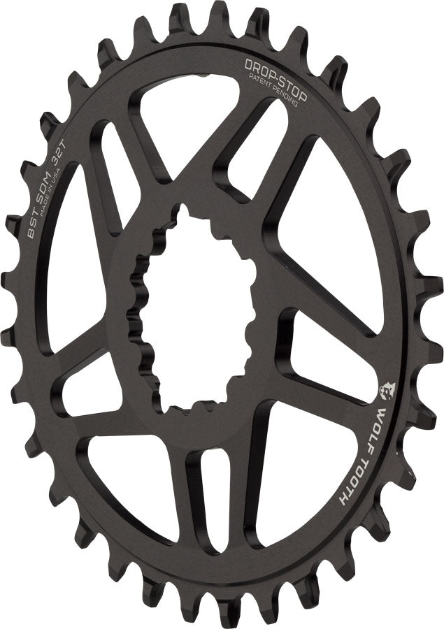 Wolf Tooth Elliptical Direct Mount Chainring - 34t, SRAM Direct Mount, Drop-Stop A, For SRAM 3-Bolt Boost Cranksets, 3mm