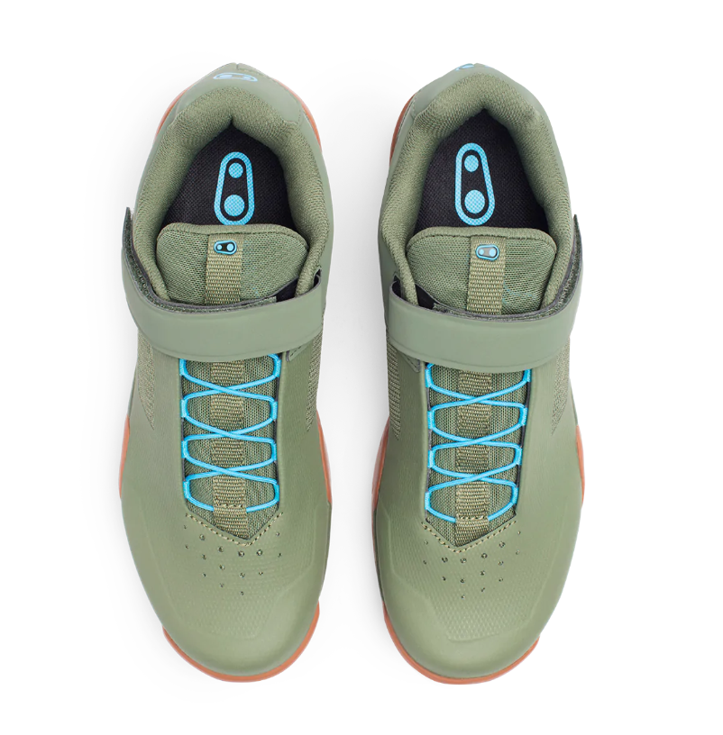 Crank Brothers Mallet E SpeedLace Men's Clipless Shoe - Green/Blue/Gum , Size 10 - Mountain Shoes - Mallet E Speed Lace Shoe