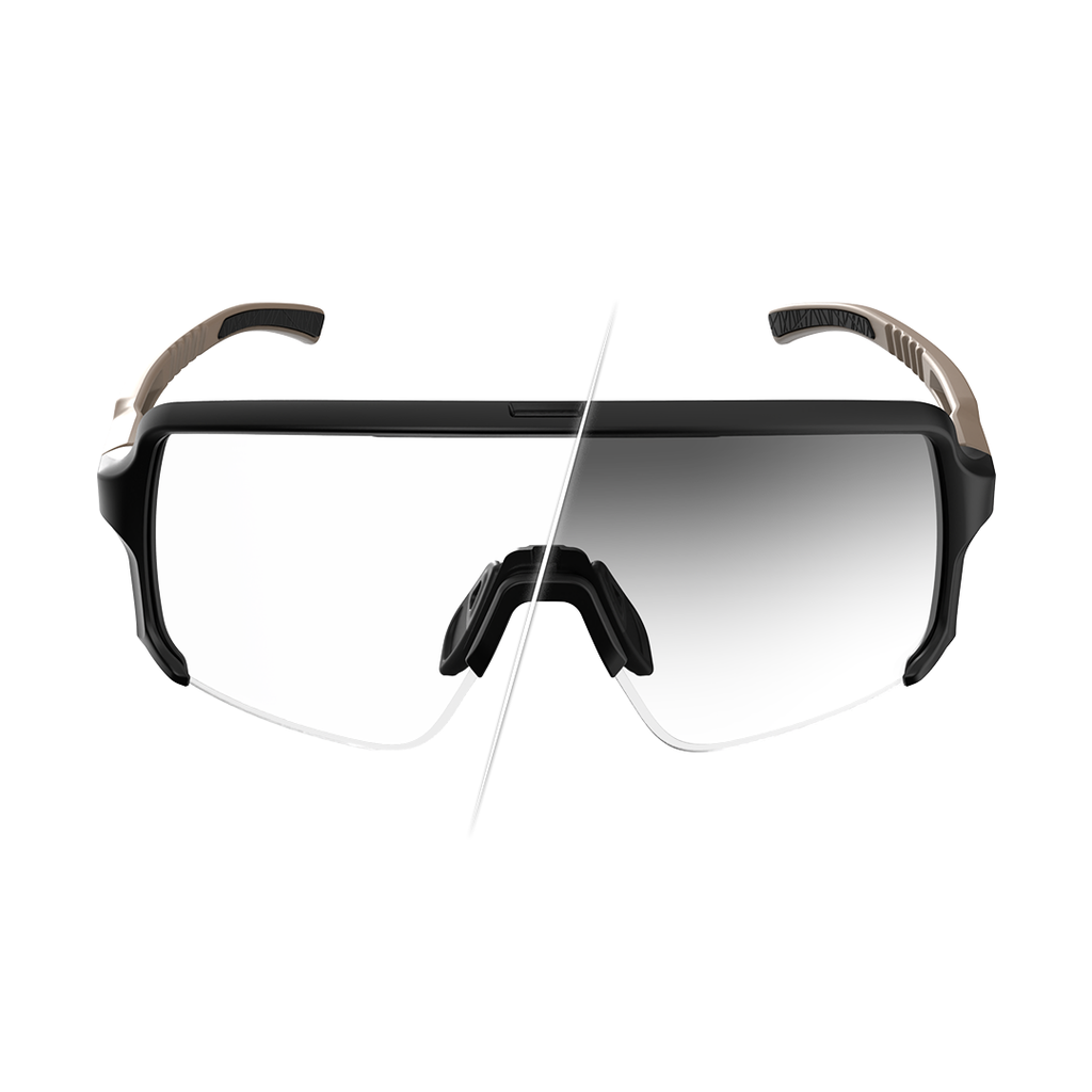 Dirdy Bird Peak Sunglasses Dez Tan/Black, Photochromic, Clear To Smoke Transition Lens - Sunglasses - Peak