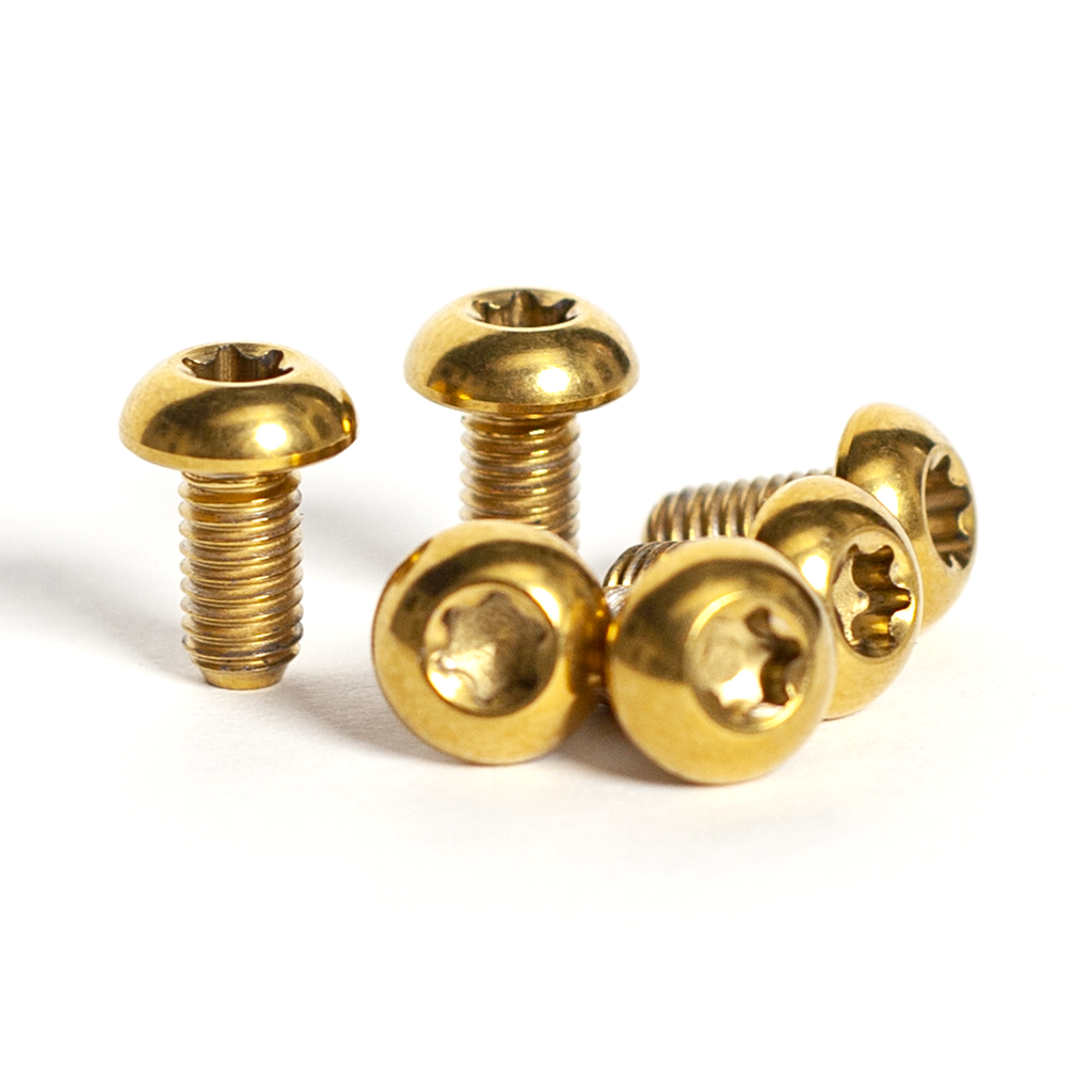 Trail One Components Titanium Rotor Bolts Upgrade Kit - Gold (12 peice) MPN: RB-Gold Disc Rotor Parts and Lockrings Titanium Rotor Bolt Upgrade Kit