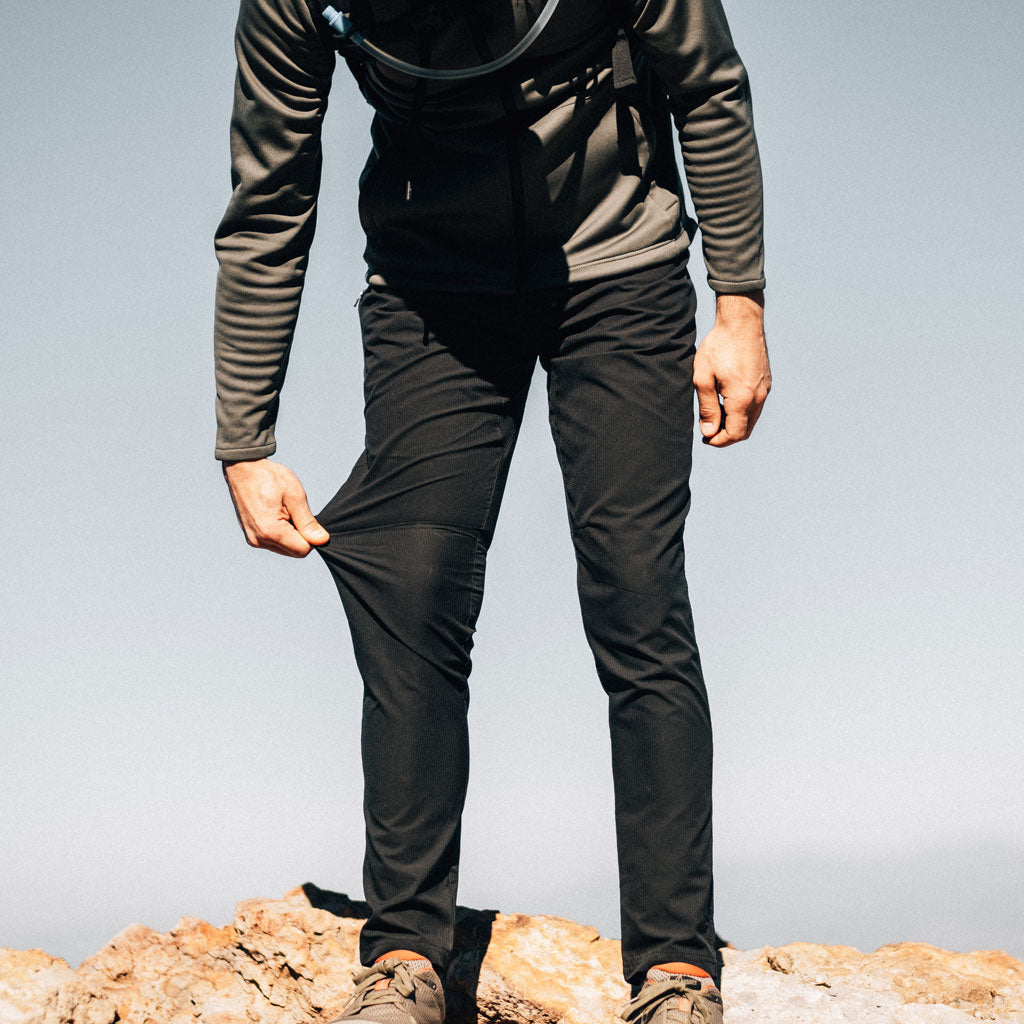 KETL Mtn Vent Lightweight Pants 32" Inseam: Summer Hiking & Travel - Ultra-Breathable, Packable & Stretchy - Black Men's